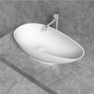 Hvidt Egg Bowl Vask 64x34 Hvid Hvidt Egg Bowl Vask 64x34 Hvid