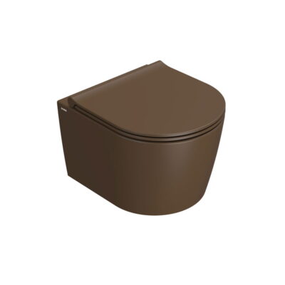 Globo Forty3 Væghængt Toilet 43x36 Kastanje Brun