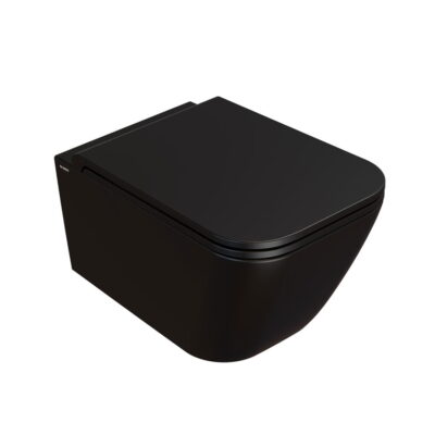 Globo Stone Væghængt Toilet 52x36 Mat Sort