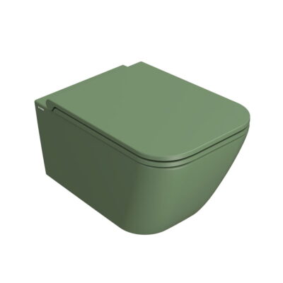 Globo Stone Væghængt Toilet 52x36 Salvie Grøn