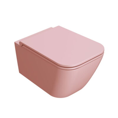 Globo Stone Væghængt Toilet 52x36 Lyserød