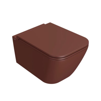 Globo Stone Væghængt Toilet 52x36 Sepia Brun