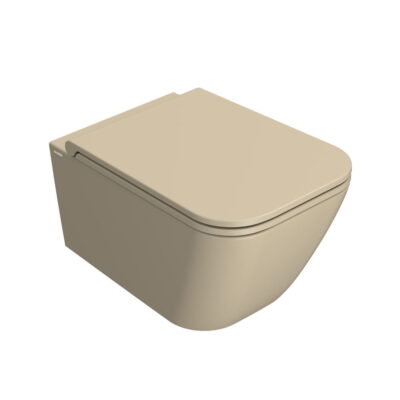 Globo Stone Væghængt Toilet 52x36 Beige