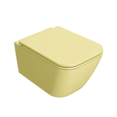 Globo Stone Væghængt Toilet 52x36 Gul