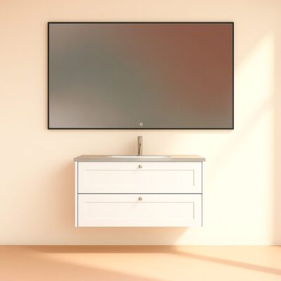 Kagami Eclipse Square 120x75 Spejl Mat Sort Ramme Kagami Eclipse Square 120x75 Spejl Mat Sort Ramme