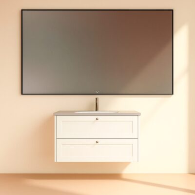 Kagami Eclipse Square 140x75 Spejl Mat Sort Ramme Kagami Eclipse Square 140x75 Spejl Mat Sort Ramme