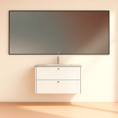 Kagami Eclipse Square 160x75 Spejl Mat Sort Ramme Kagami Eclipse Square 160x75 Spejl Mat Sort Ramme