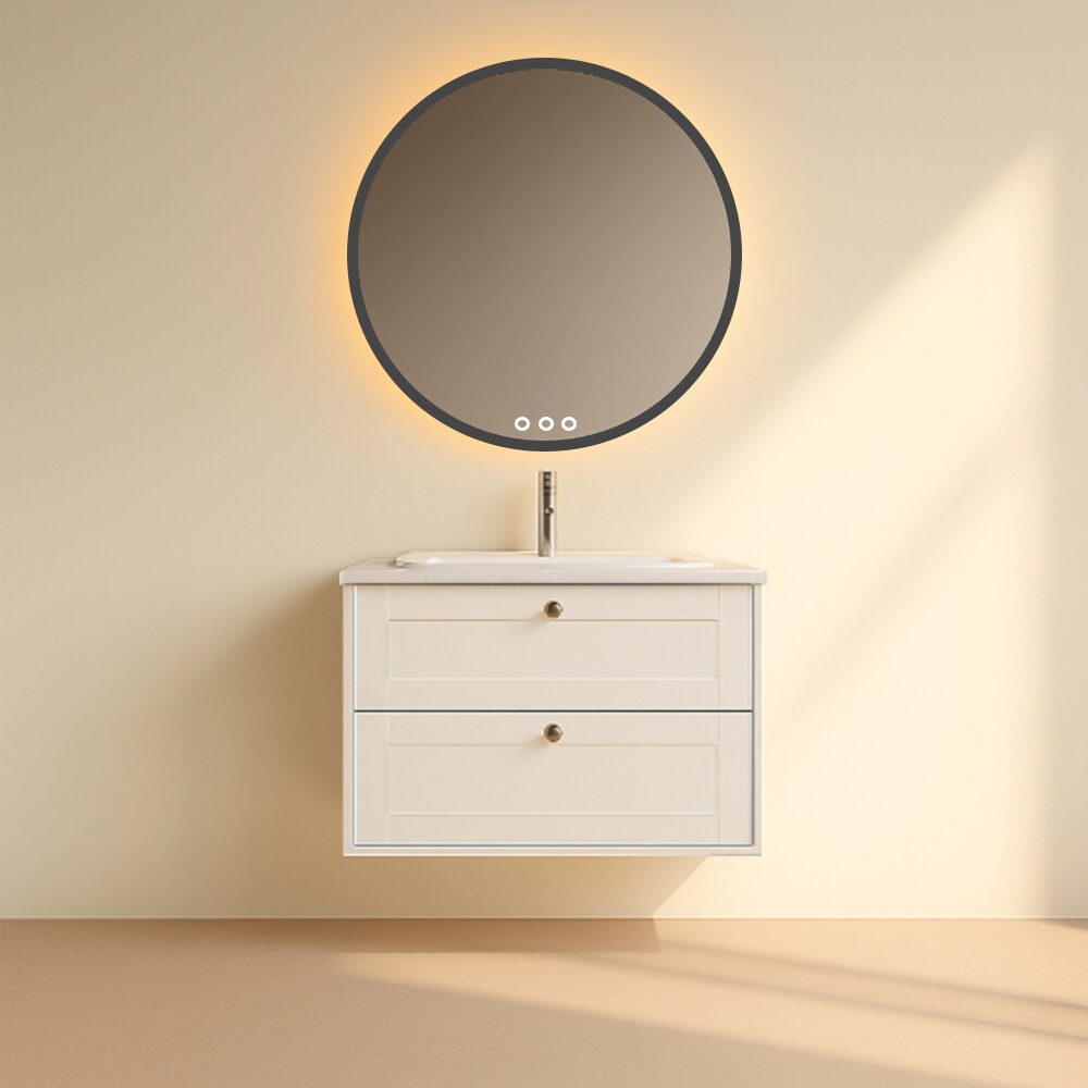 Kagami Indirect RoundØ80 Spejl Børstet Messing Ramme Kagami Indirect RoundØ80 Spejl Børstet Messing Ramme