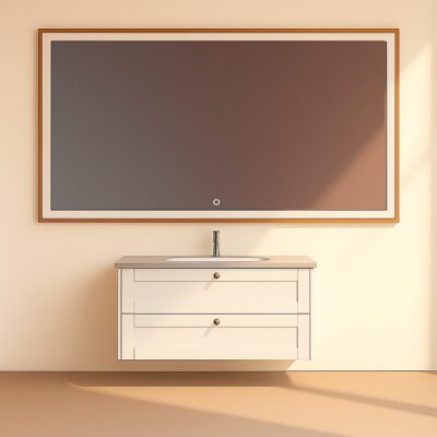 Kagami Endless Square 120x80 Spejl Børstet Kobber Ramme