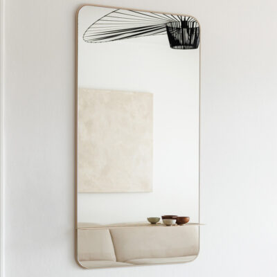 Metallbude Caleo Spejl med hylde 110x60 Cream Metallbude Caleo Spejl med hylde 110x60 Cream