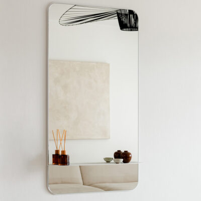 Metallbude Caleo Spejl med hylde 110x60 Hvid Metallbude Caleo Spejl med hylde 110x60 Hvid